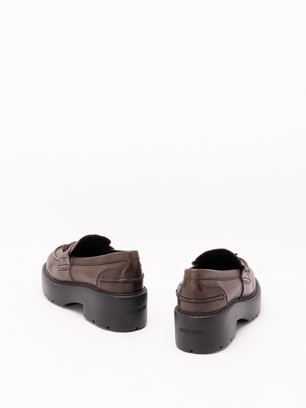 Miu Miu Women Leather Loafers