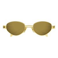Gucci Sunglasses Cat Eye Full Rim, Shiny Gold Frame and Brown with Bronze Mirror Lens GG1935S003