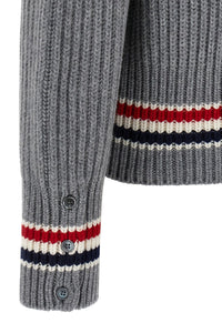 Thom Browne Men Rwb Tape Cardigan