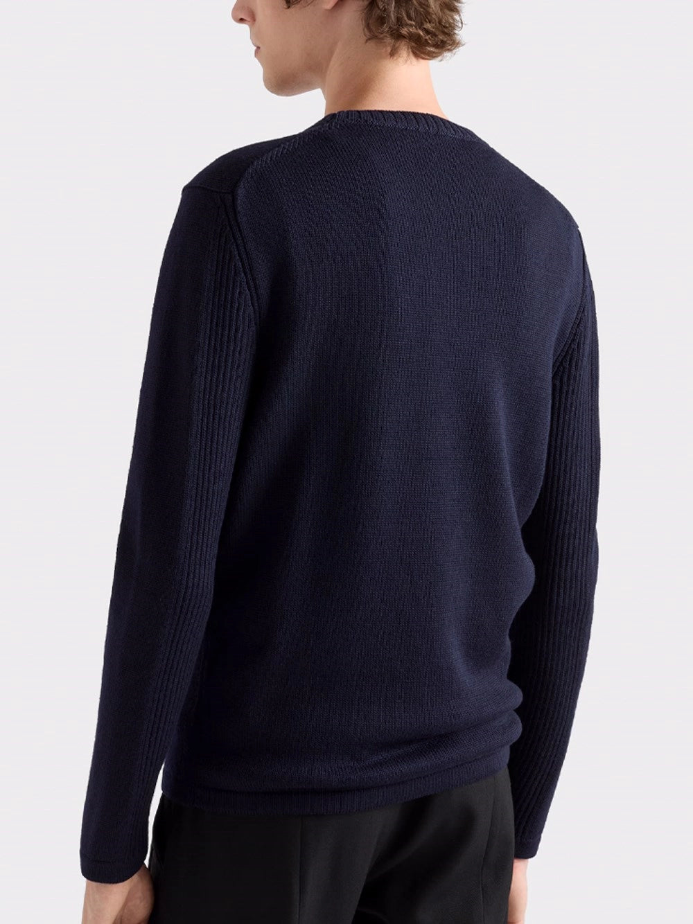 Prada Men Sweater With Re-Nylon Detail