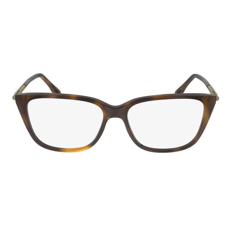 Lacoste Eyeglasses Cat Eye Full Rim, Havana Red Frame and Clear Demo Lenses Lens L2939615