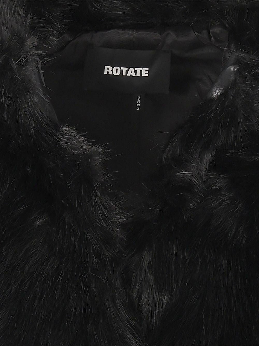 Rotate Women Faux Fur Flared Faux Fur Jacket