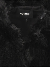 Rotate Women Faux Fur Flared Faux Fur Jacket