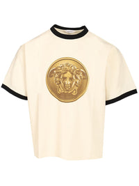 Versace Versace Men Cotton Jersey T-Shirt With Print
