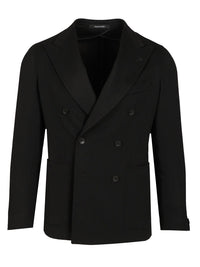 Tagliatore Men Double-Breasted Wool And Cashmere Blazer