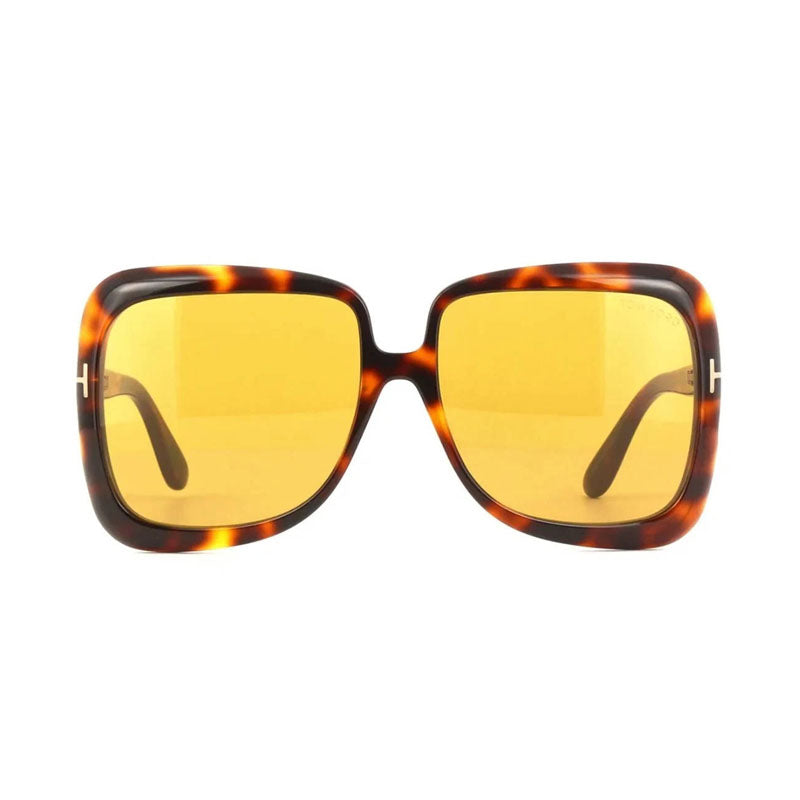 Tom Ford Sunglasses Square Full Rim, Dark Havana Frame and Brown Lens FT115652E