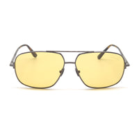Tom Ford Tom Ford Sunglasses Aviator Full Rim, Shiny Gunmetal Frame and Brown Lens FT109608E
