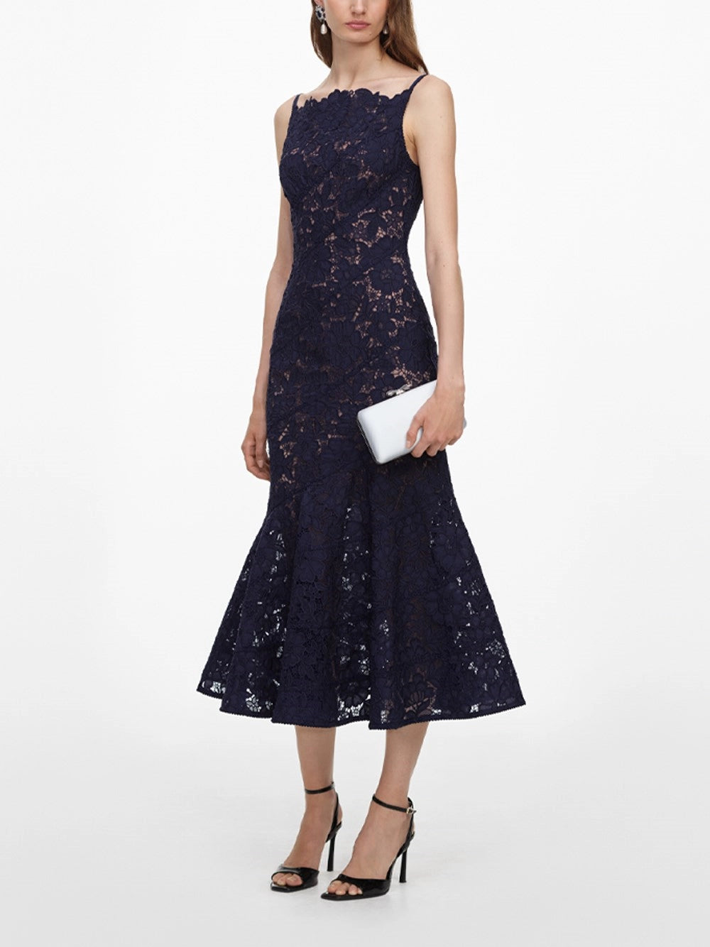 Self-Portrait Women Spiral Lace Midi Dress