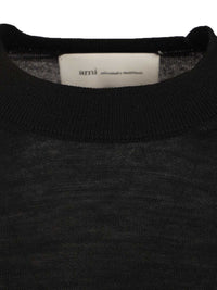 Ami Women Quota -Crewneck Sweater With Contrasted Ami De Coeur