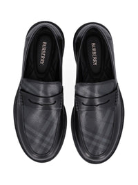 Burberry Burberry Men Pembroke Loafers In Leather And Check