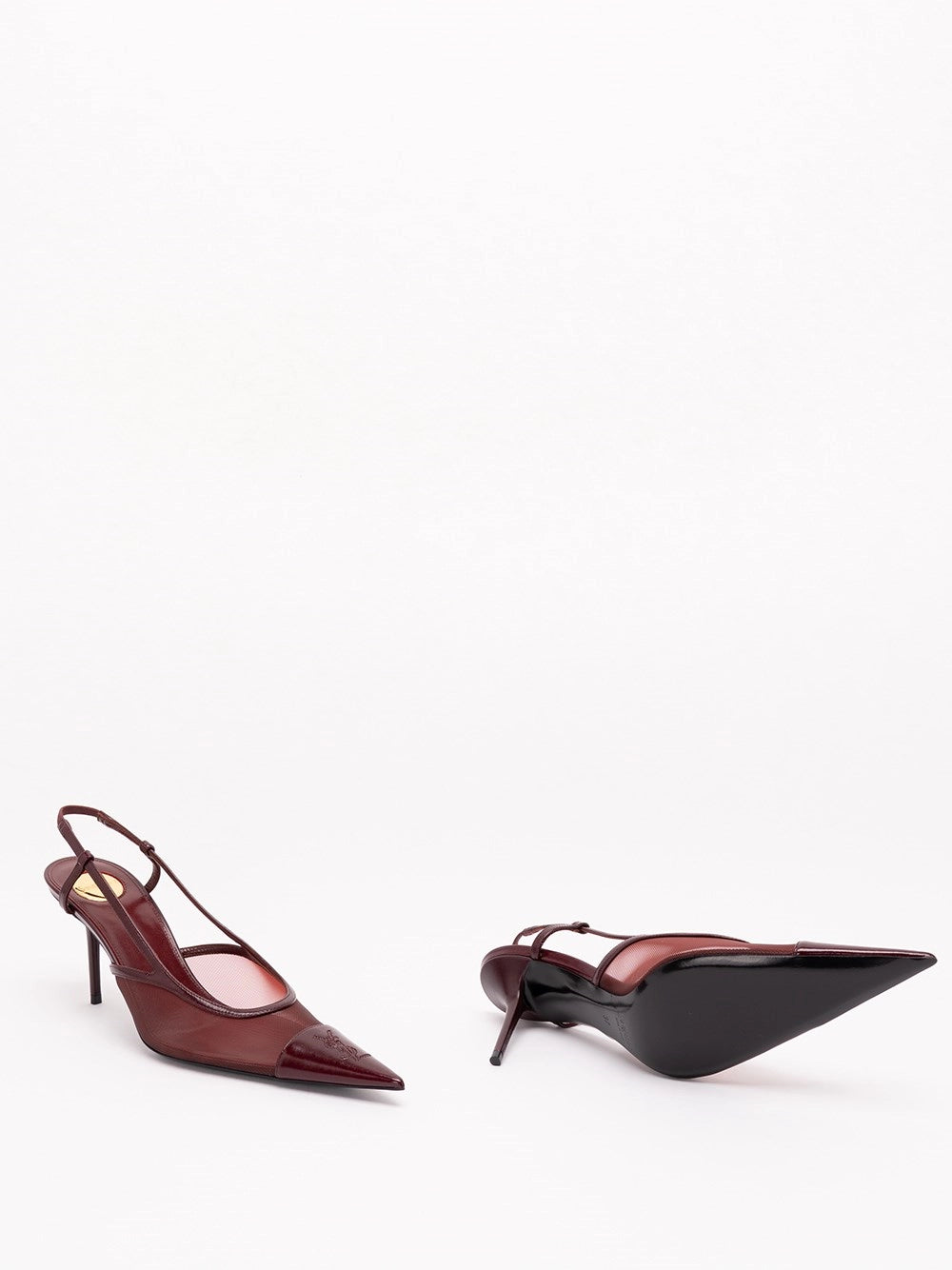 Saint Laurent Women Renee Slingback Pumps In Mesh