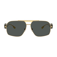 Versace Versace Sunglasses Geometric Full Rim, Gold Frame and Light Pink Mirror Gradient Silver Lens VE226910027E