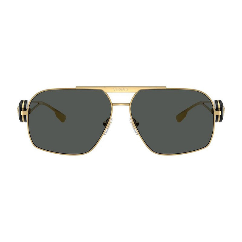 Versace Versace Sunglasses Geometric Full Rim, Gold Frame and Light Pink Mirror Gradient Silver Lens VE226910027E
