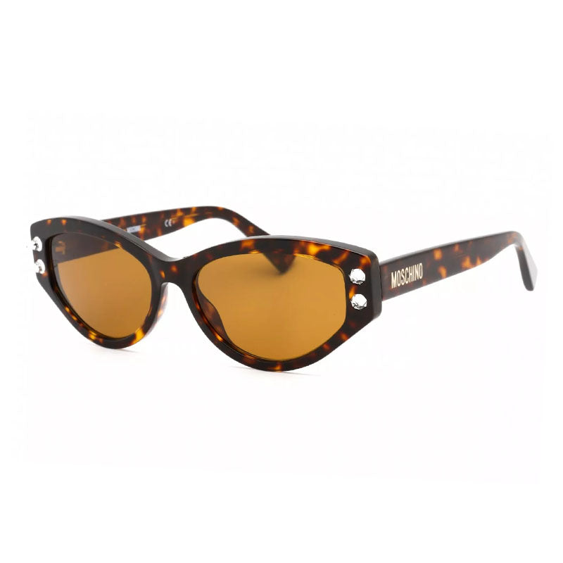 Moschino Sunglasses Cat Eye Full Rim, Dark Havana Frame and Brown Lens MOS109/S008670