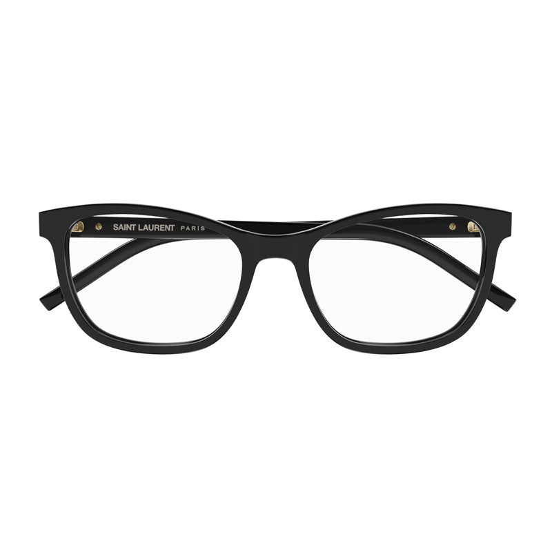 Saint Laurent Eyeglasses Cat Eye Full Rim, Black Frame and Clear Demo Lenses Lens SLM121001