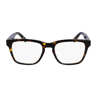 Lacoste Eyeglasses Square Full Rim, Dark Havana Frame and Clear Demo Lenses Lens L2932230