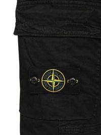 Stone Island Men Cargo Trousers In Broken Cotton Twill
