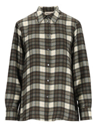 Weekend Max Mara Women Check Silk Twill Shirt