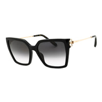 Chopard Sunglasses Cat Eye Full Rim, Shiny Black Frame and Grey Gradient Lens SCH371V0700