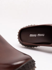 Miu Miu Women Leather Slides
