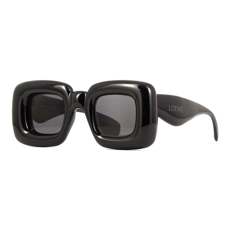 Loewe Sunglasses Square Full Rim, Shiny Black Frame and Smoke Lens LW40098I01A