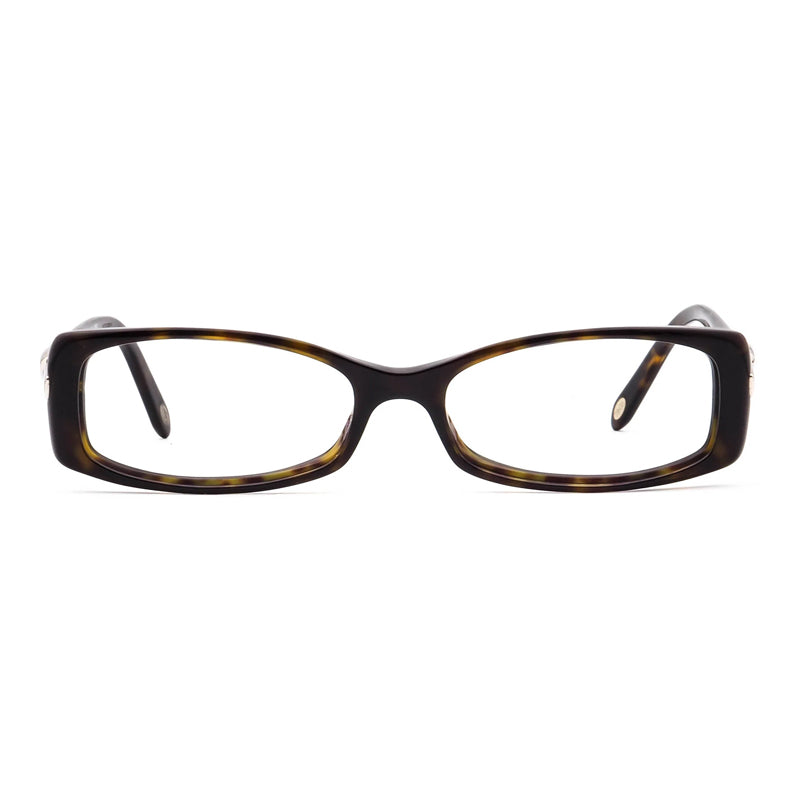 Tiffany & Co. Tiffany & Co. Eyeglasses Rectangle Full Rim, Dark Havana Frame and Clear Demo Lenses Lens TF20168015