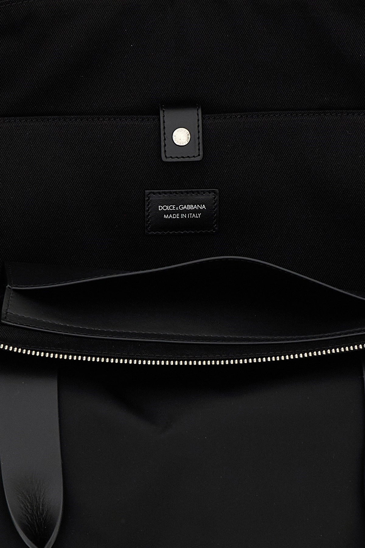Dolce & Gabbana Men Media Logo Patch Shopping Bag