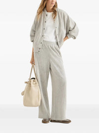 Brunello cucinelli Brunello Cucinelli Women Flower Lace Jersey Track Trousers