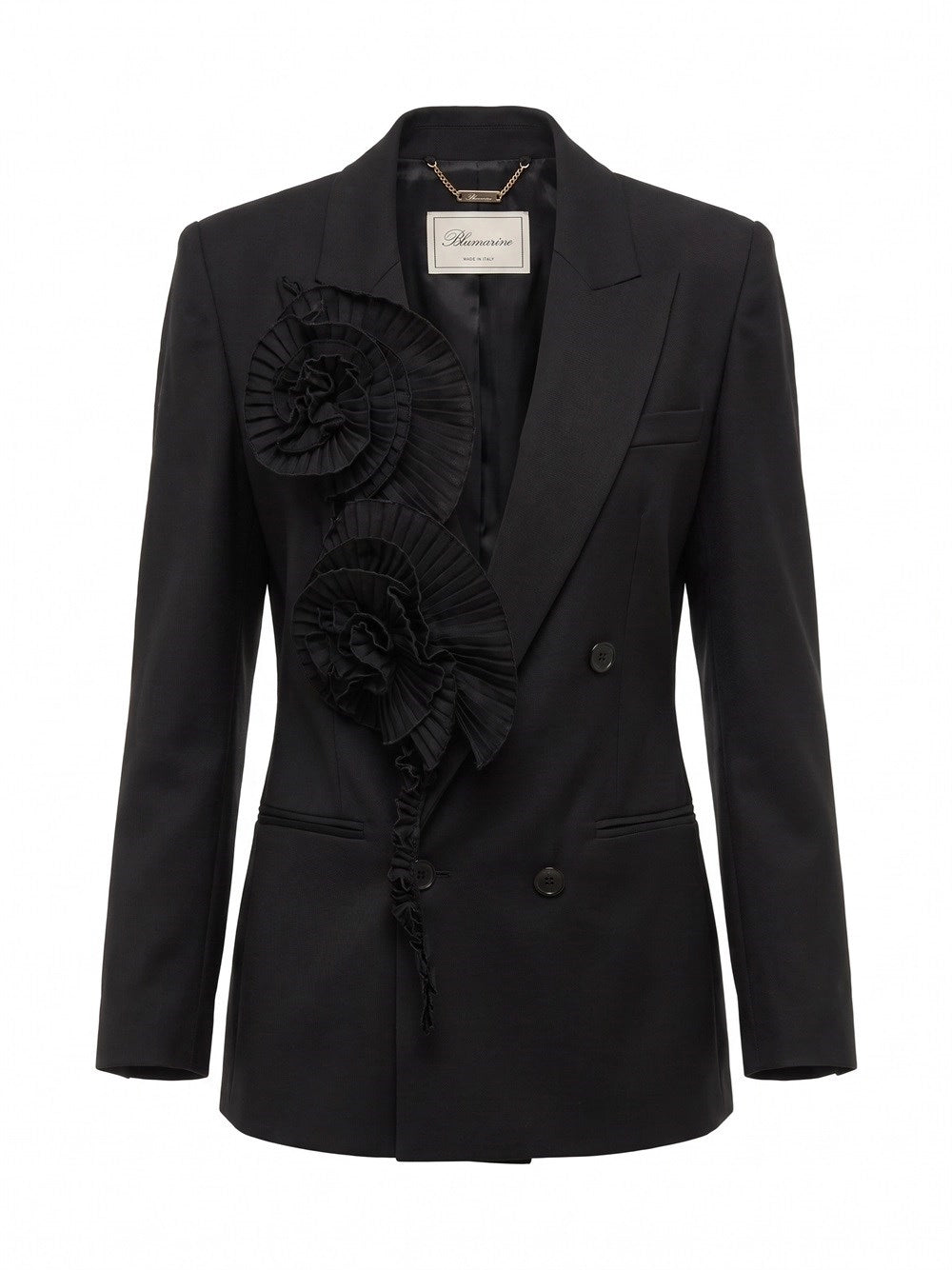 Blumarine Women Tailored Jacket With 3D Pleated Roses
