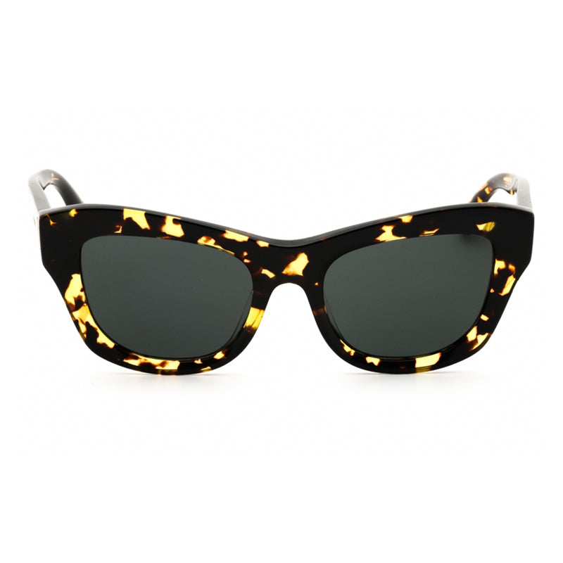 Burberry Sunglasses Cat Eye Full Rim, Yellow Havana Frame and Dark Grey Lens BE4442U410687
