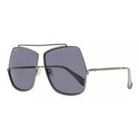 Max Mara Max Mara Sunglasses Geometric Full Rim, Shiny Gunmetal Frame and Smoke Lens MM000632N
