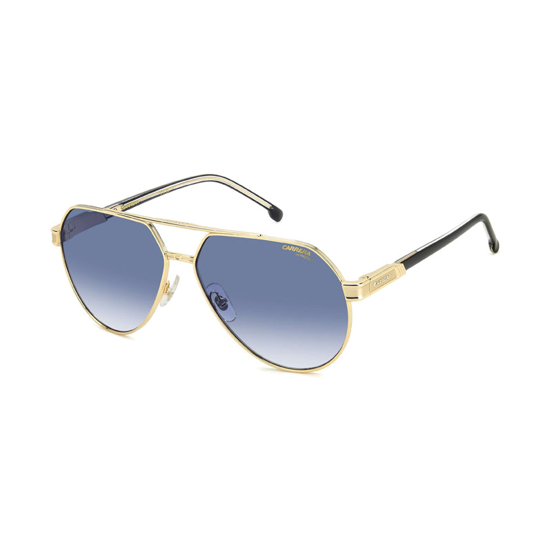 Carrera Carrera Sunglasses Aviator Full Rim, Gold Frame and Blue Gradient Lens CARRERA1067/S0J5G08