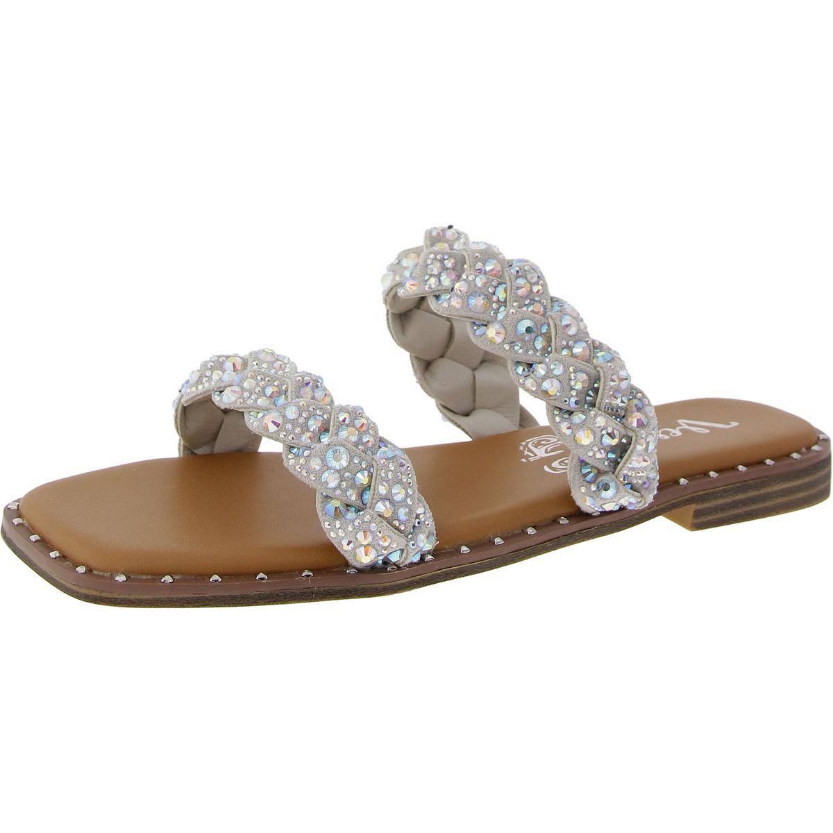 Twisty 2 Womens Rhinestone Embossed Slide Sandals