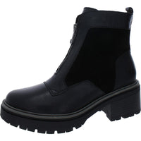 Jett Womens Suede Lugged Sole Ankle Boots