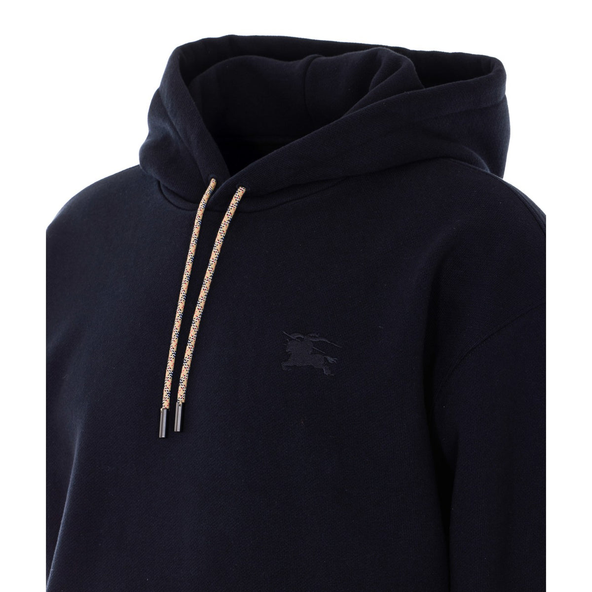 Burberry Men Ekd Hoodie With Check Patch