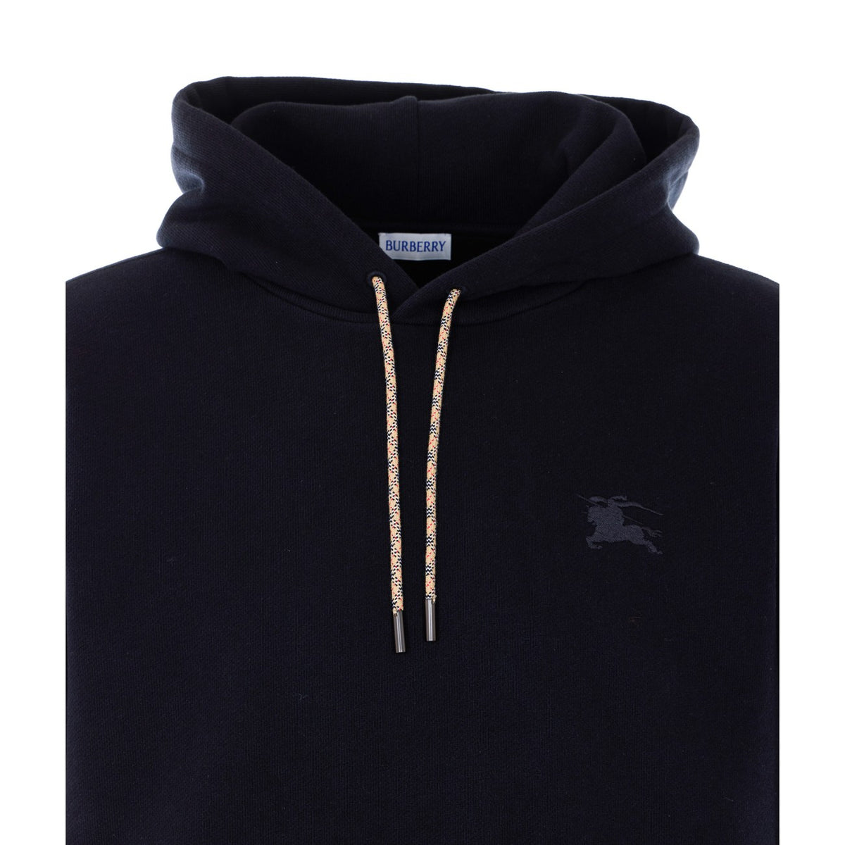 Burberry Men Ekd Hoodie With Check Patch