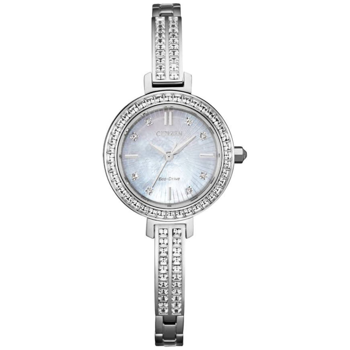 Citizen Citizen Women's Silhouette Crystal White Dial Watch - EM0860-51D