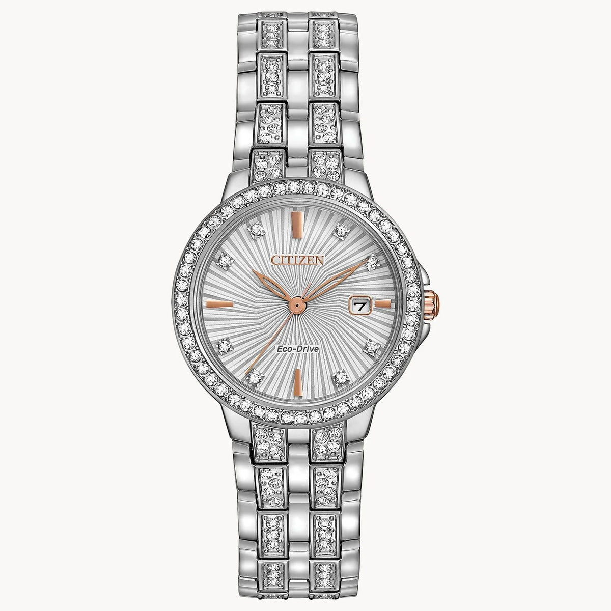 Citizen Women's Silhouette crystal Silver Dial Watch - EW2340-58A