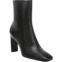 Flexa Womens Leather Square Toe Booties Black Leather
