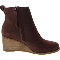 Sutton Womens Suede Wedge Ankle Boots