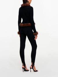 Self-portrait Self-Portrait Women Faux Fur Knit Cardigan