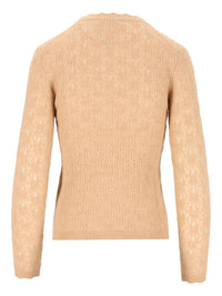 Marant Etoile Women "Obeline-Gb" Open-Work Crewneck Sweater
