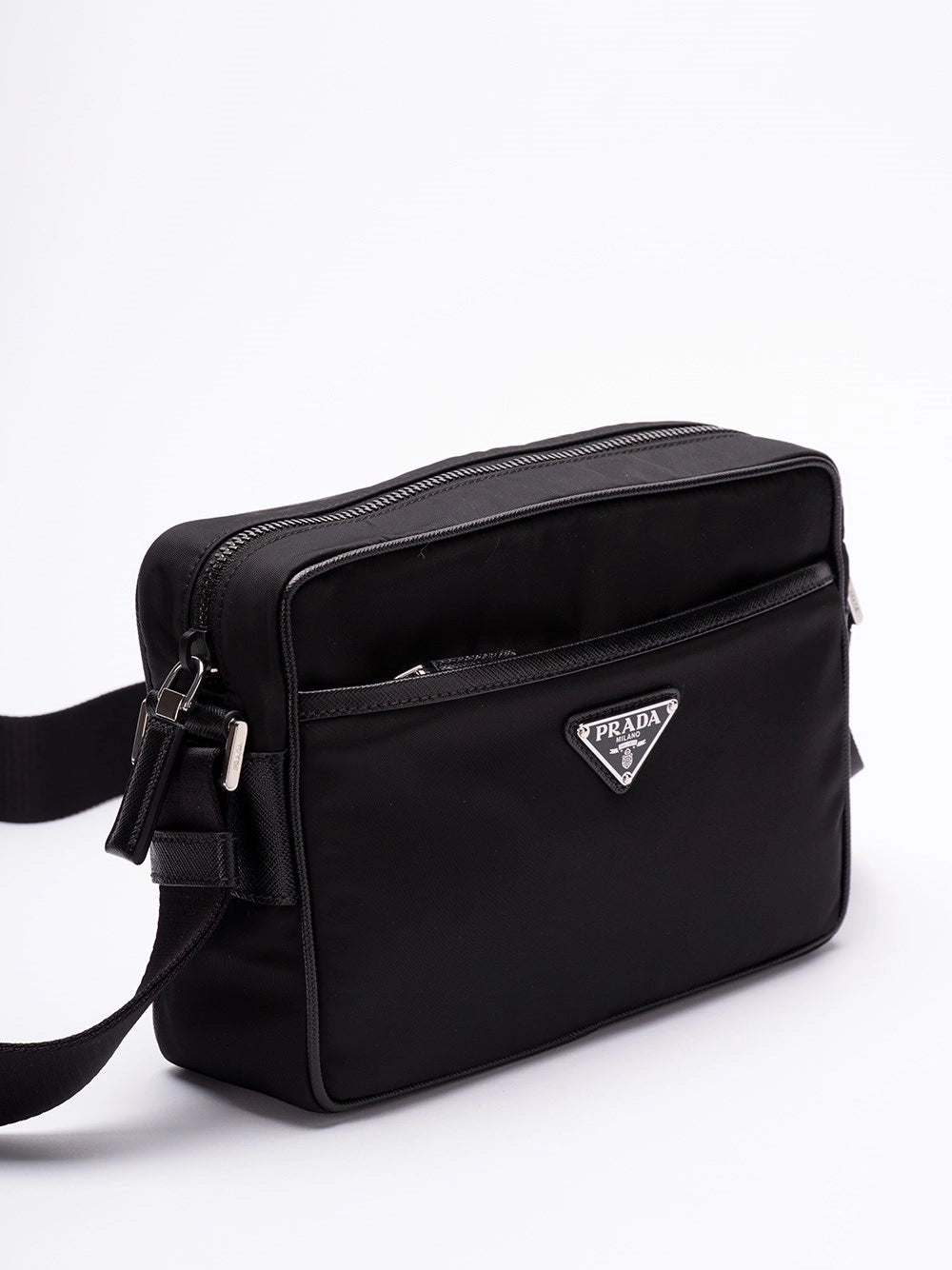 Prada Men Re-Nylon And Saffiano Leather Shoulder Bag