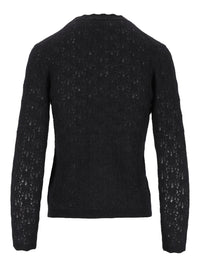 Marant Etoile Women "Obeline-Gb" Open-Work Crewneck Sweater