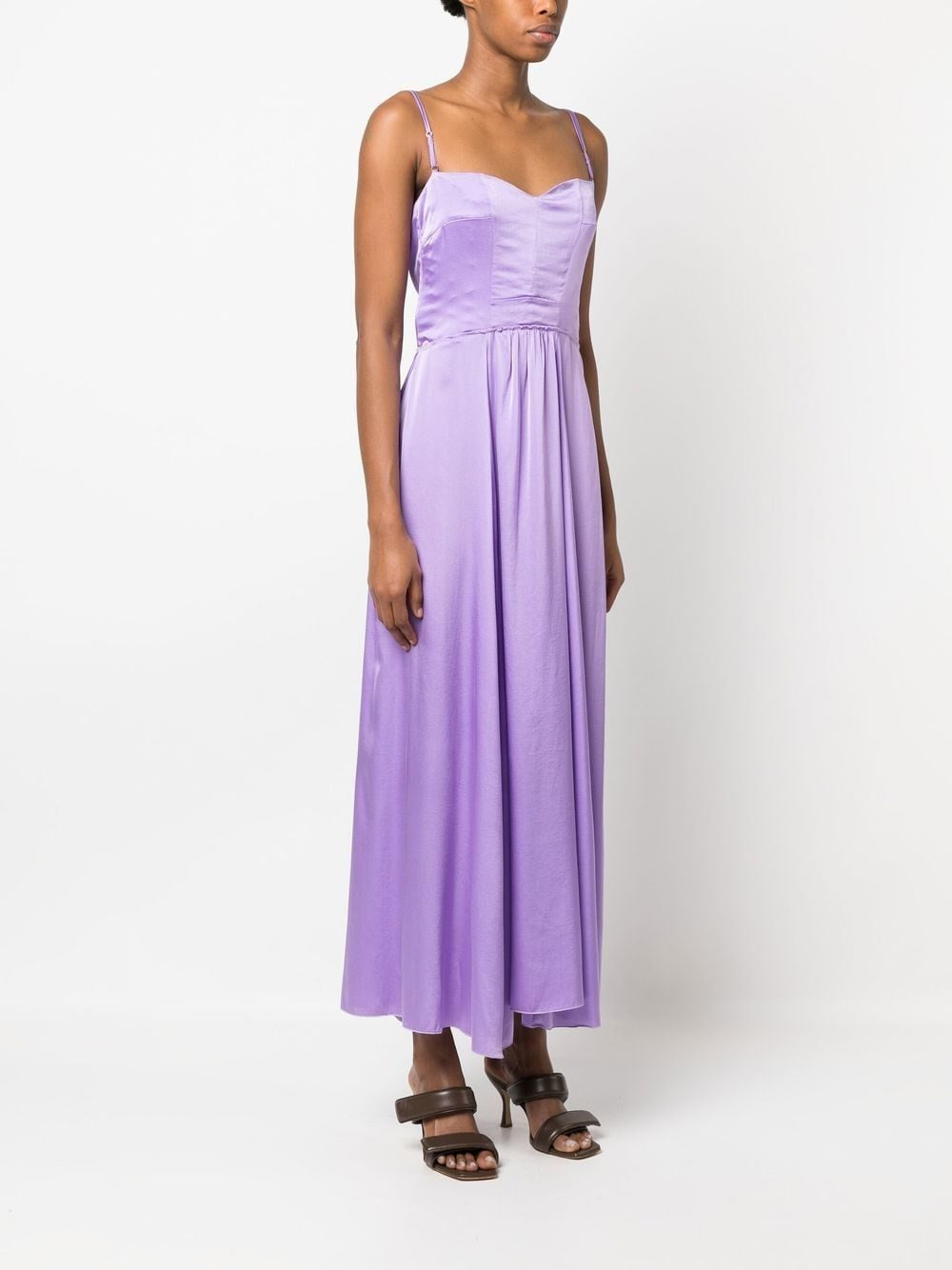 Forte_Forte Women Silk Satin Bustier Dress