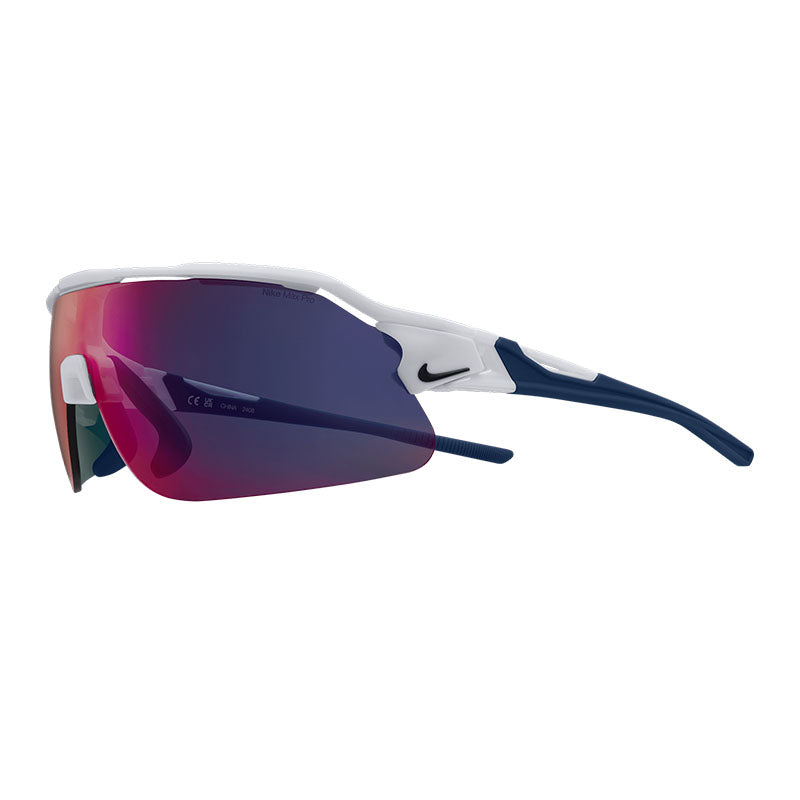 Nike Nike Sunglasses Shield Semi Rim, White Frame and Blue Gradient Lens NIKEFLYFREESHIELD101
