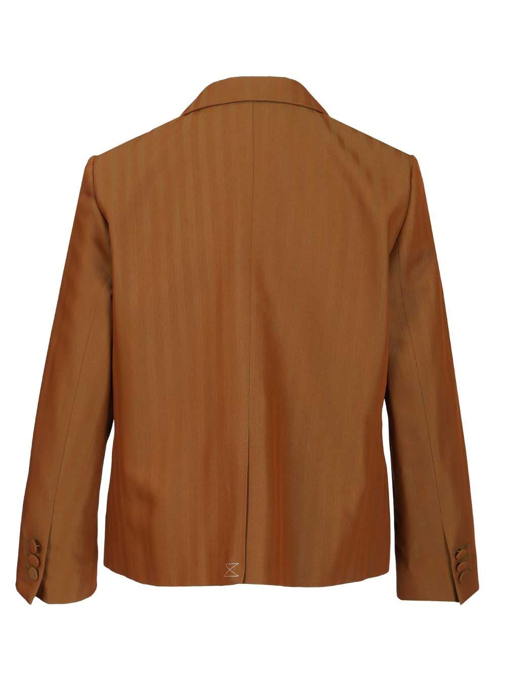 Dries Van Noten Women Short Striped Wool Twill Blazer