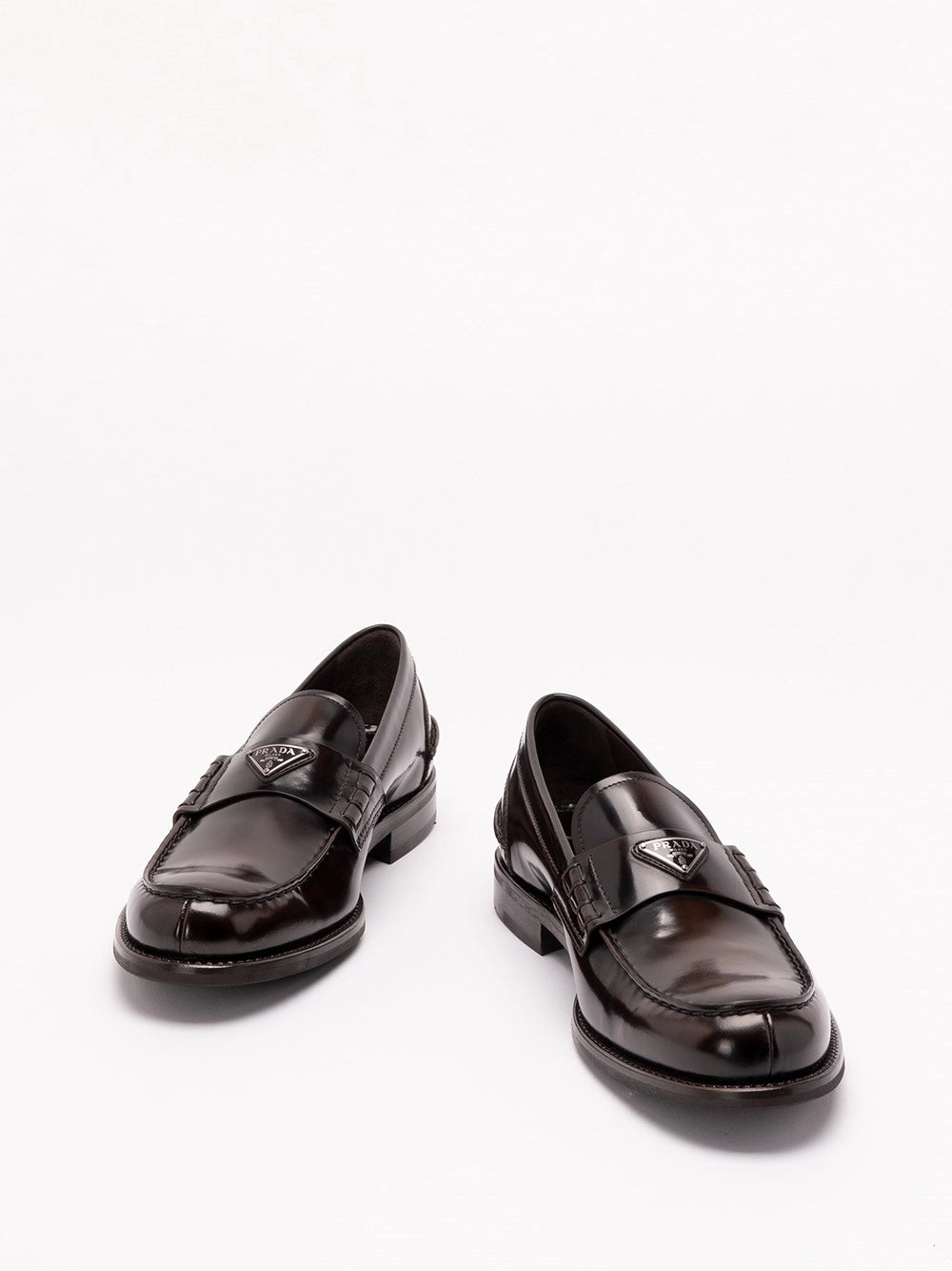 Prada Prada Men Brushed Leather Loafers