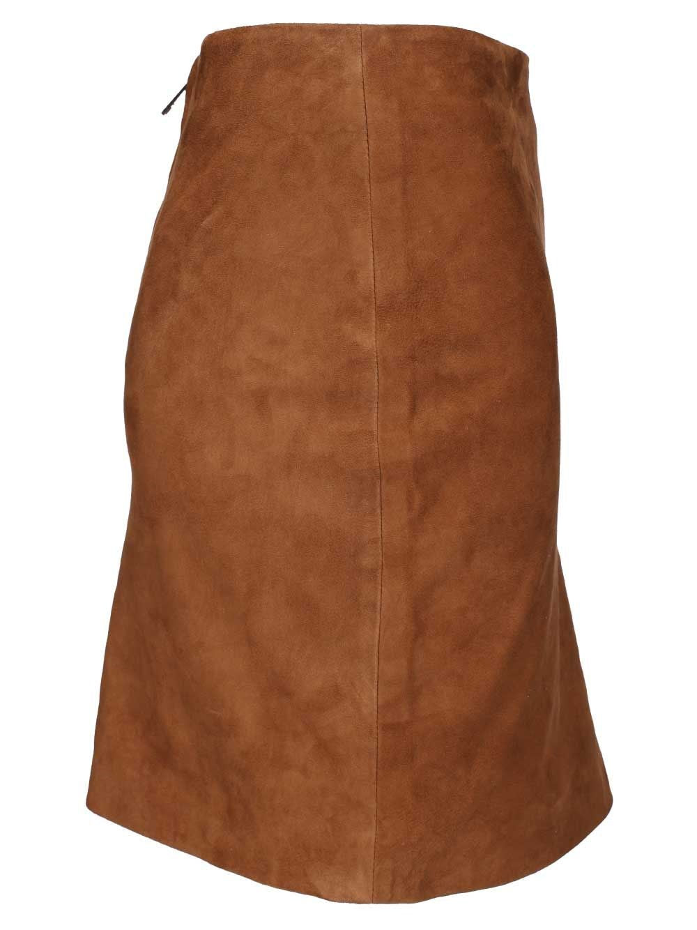Rotate Women Suede Mini Skirt
