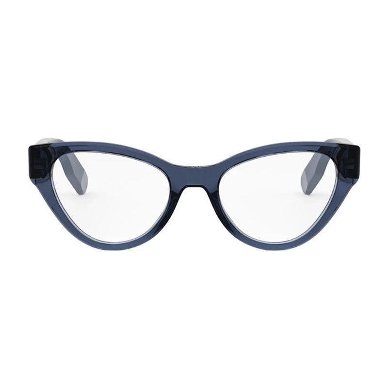 Dior Dior Eyeglasses Cat Eye Full Rim, Shiny Blue Frame and Clear Demo Lens Lens LADY95.22OB1I3000